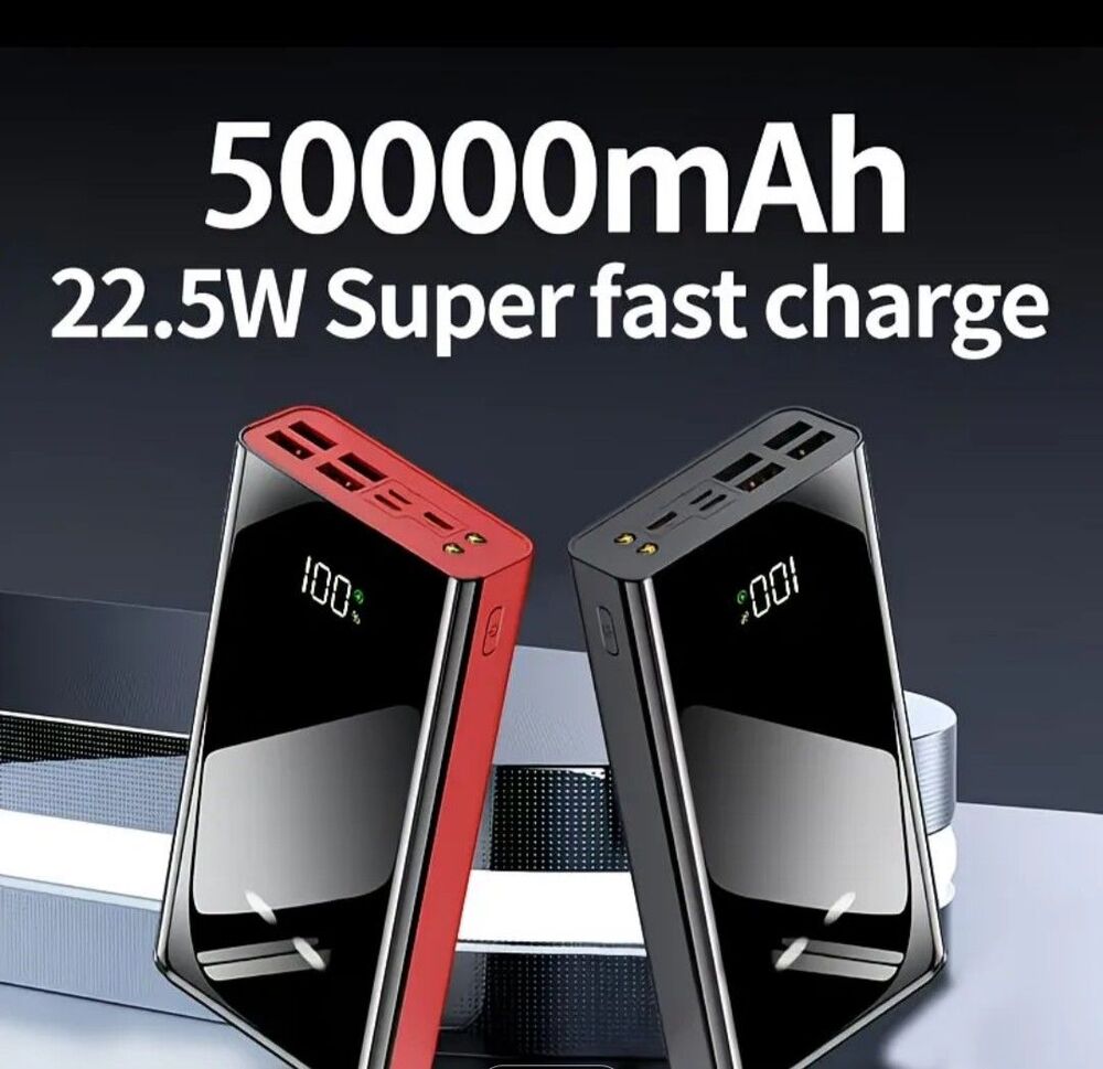 22.5W Fast Charger LED Display Dual Output 50000mAh Power Bank